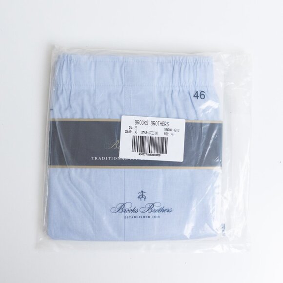 Brooks Brothers Boxers Traditional Fit Light Blue Cotton Shorts Size 46 - Picture 2 of 6